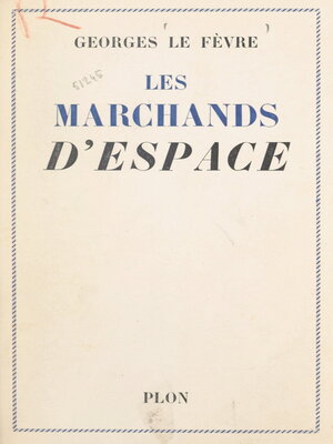 cover image of Les marchands d'espace